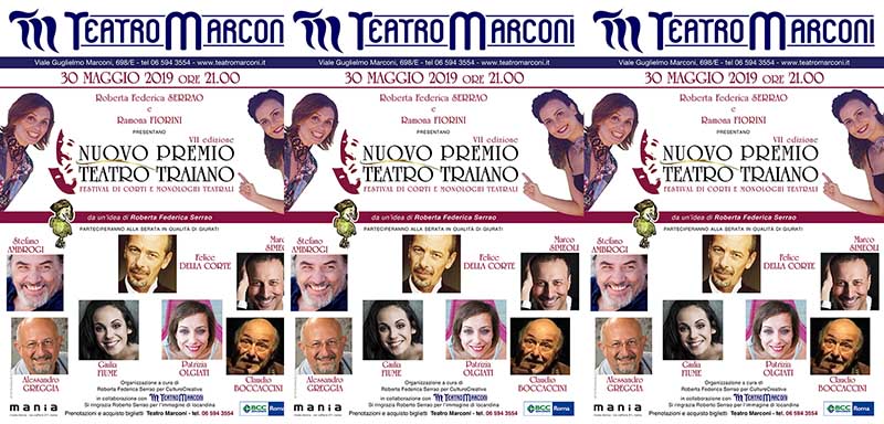 Teatro Marconi, CultureCreative presenta “Nuovo Premio Teatro Traiano”.