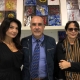 la madrina della serata Nadia Bengala lartista Mario DImperio e la curatrice Maria Italia Zacheo