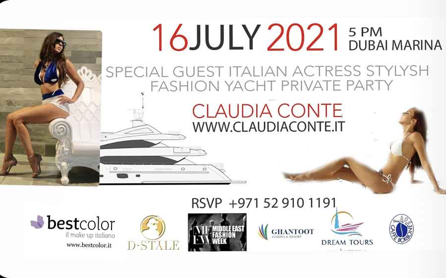 Claudia Conte debutta a Dubai come stilista.