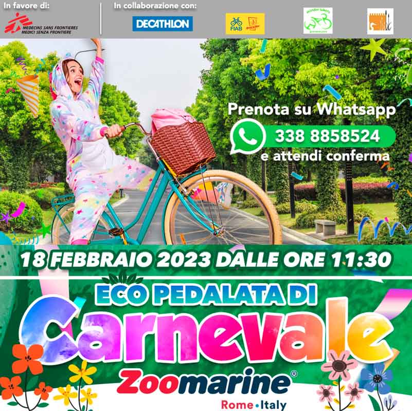 Zoomarine. Carnevale green e solidale con Eco - Pedalata